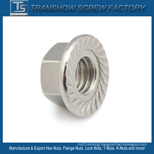 Ss304 Stainless Steel Serrated Flange Lock Nut